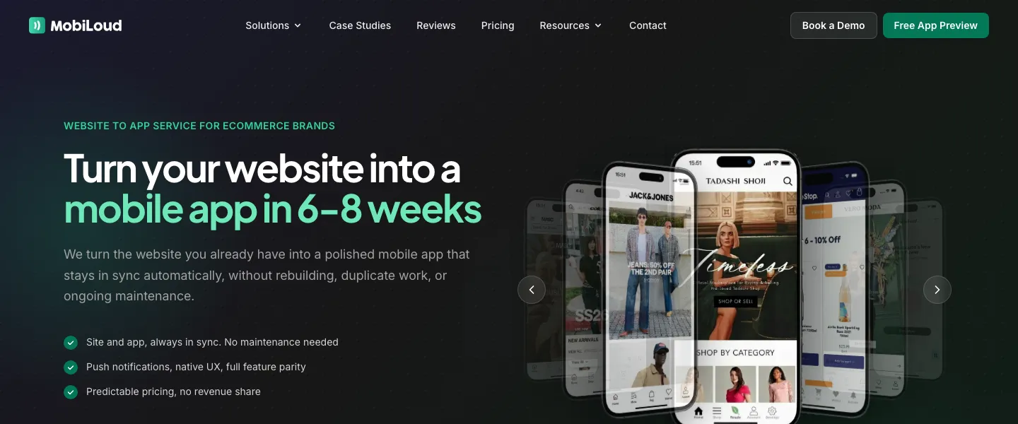 MobiLoud's homepage
