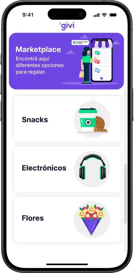 Givi Enterprise Gifting app preview