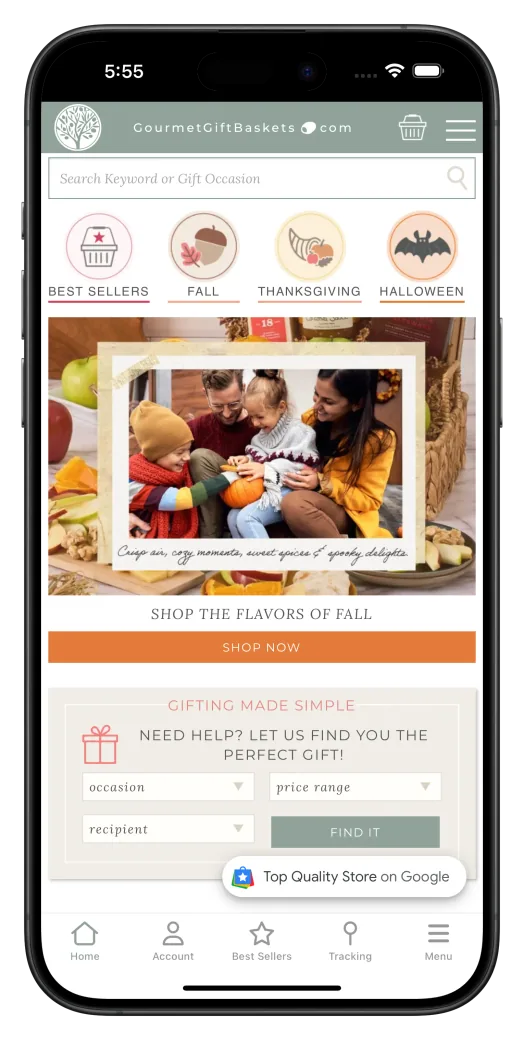 Gourmet Gift Baskets app preview