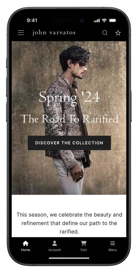 John Varvatos app preview