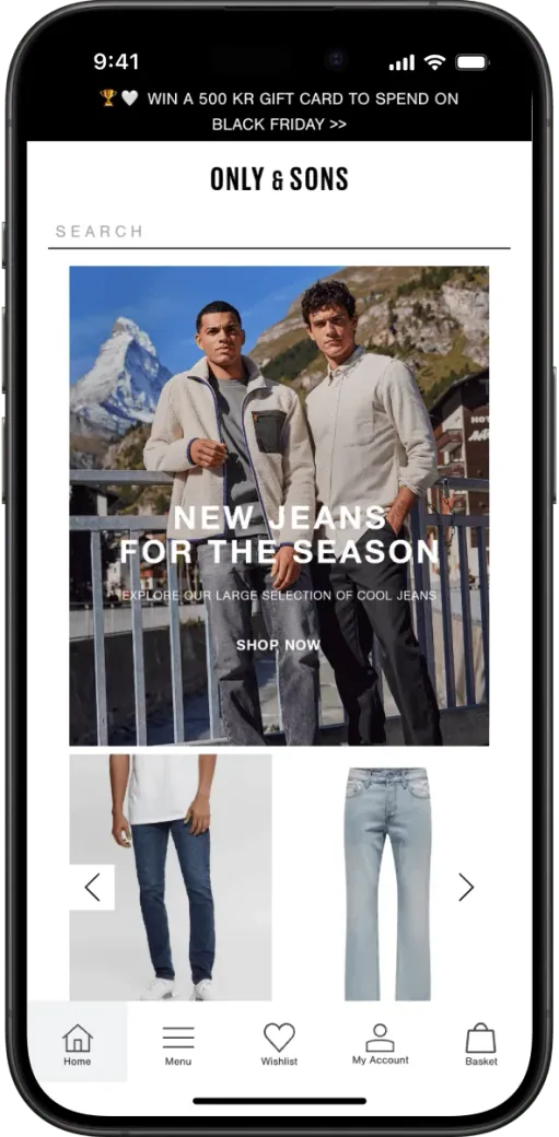 Only & Sons app preview