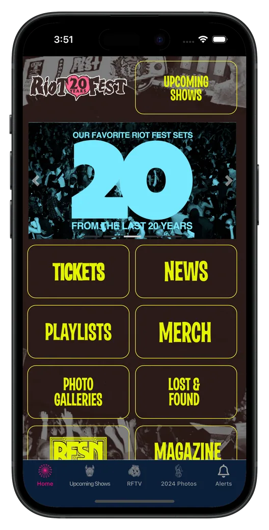 Riot Fest app preview