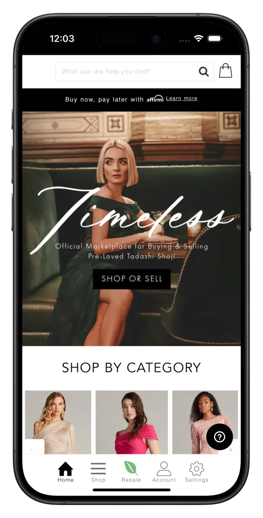Tadashi Shoji app preview