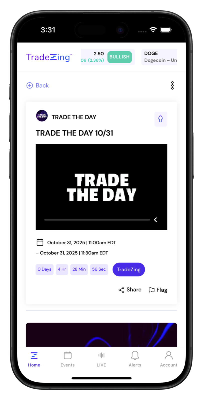tradezing.com app screenshot