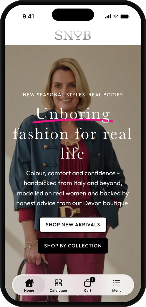 ilovesnob Boutique app preview