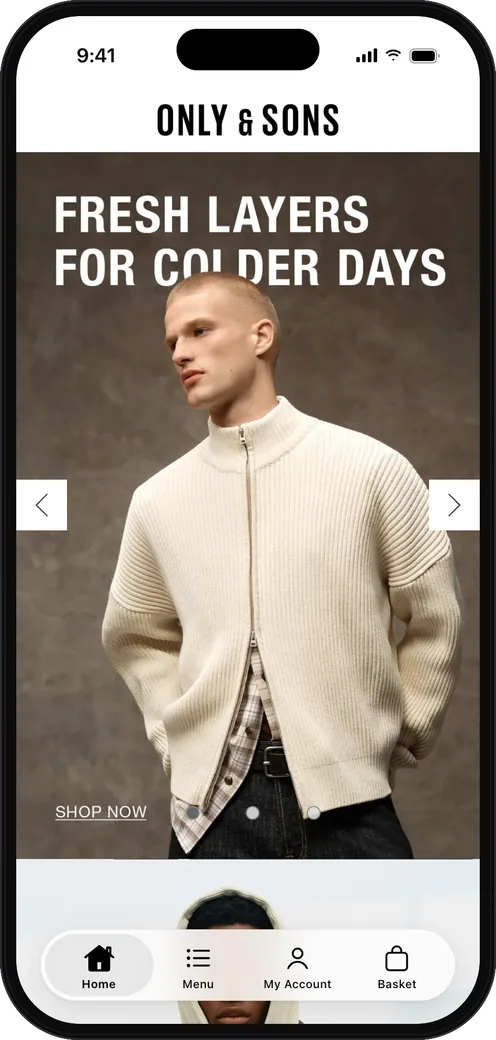 Only & Sons app preview