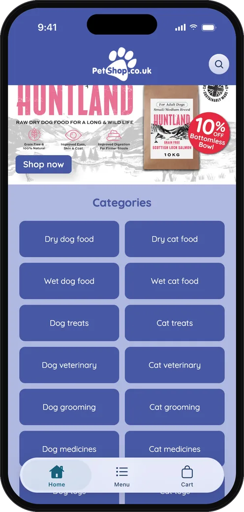 PetShop.co.uk mobile app