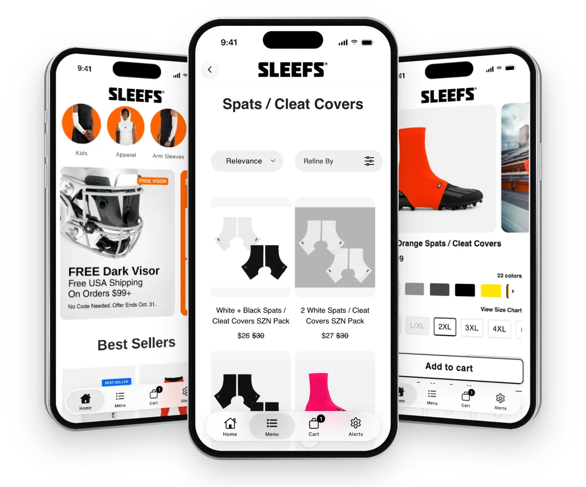 sleefs.com app screenshots