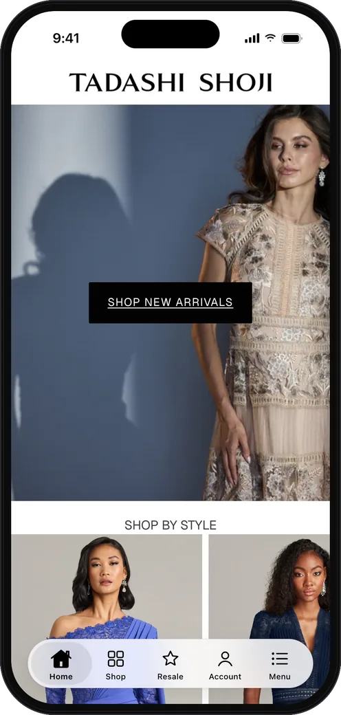 Tadashi Shoji mobile app