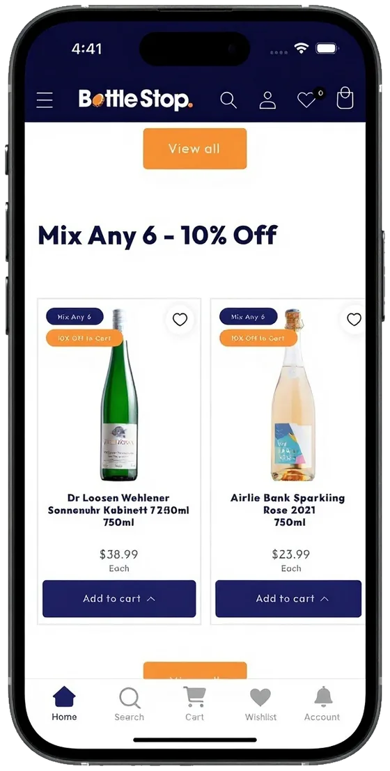 Bottle Stop mobile app