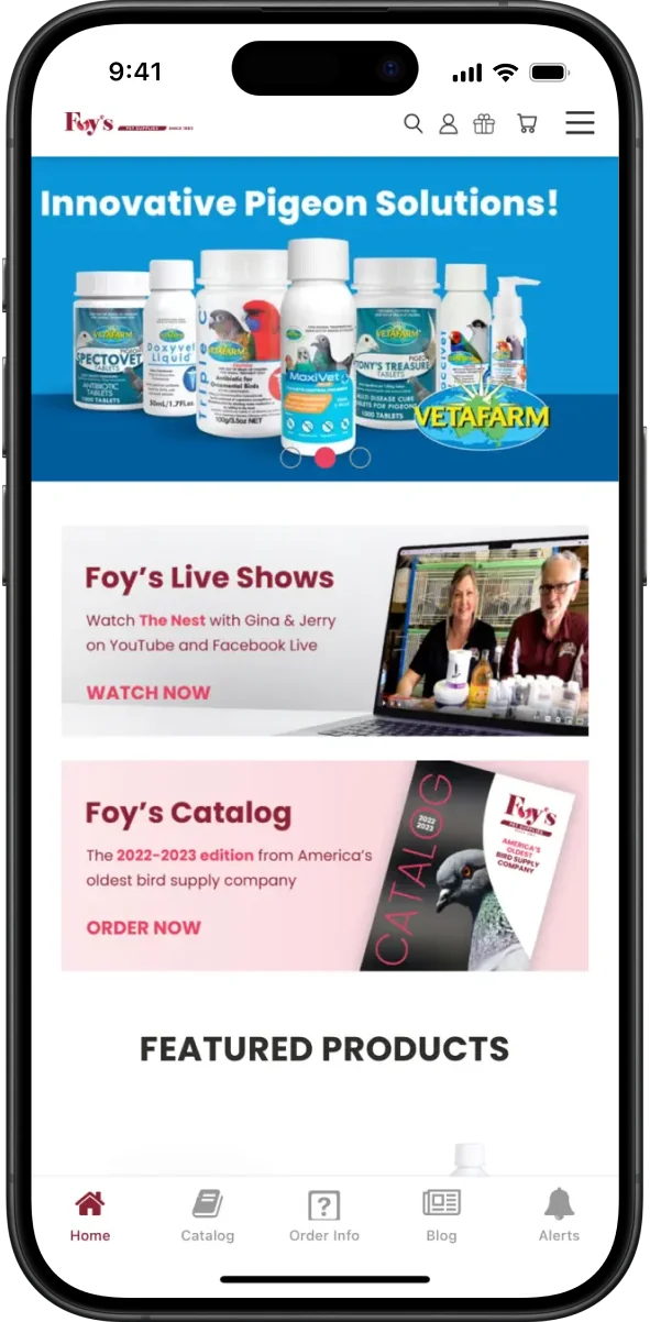 Foy's Pet Supplies mobile app