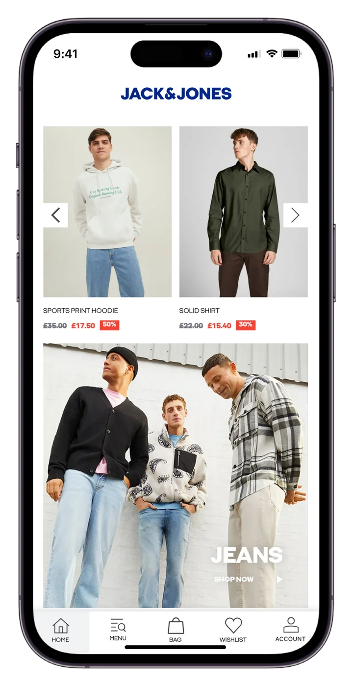 Jack & Jones mobile app