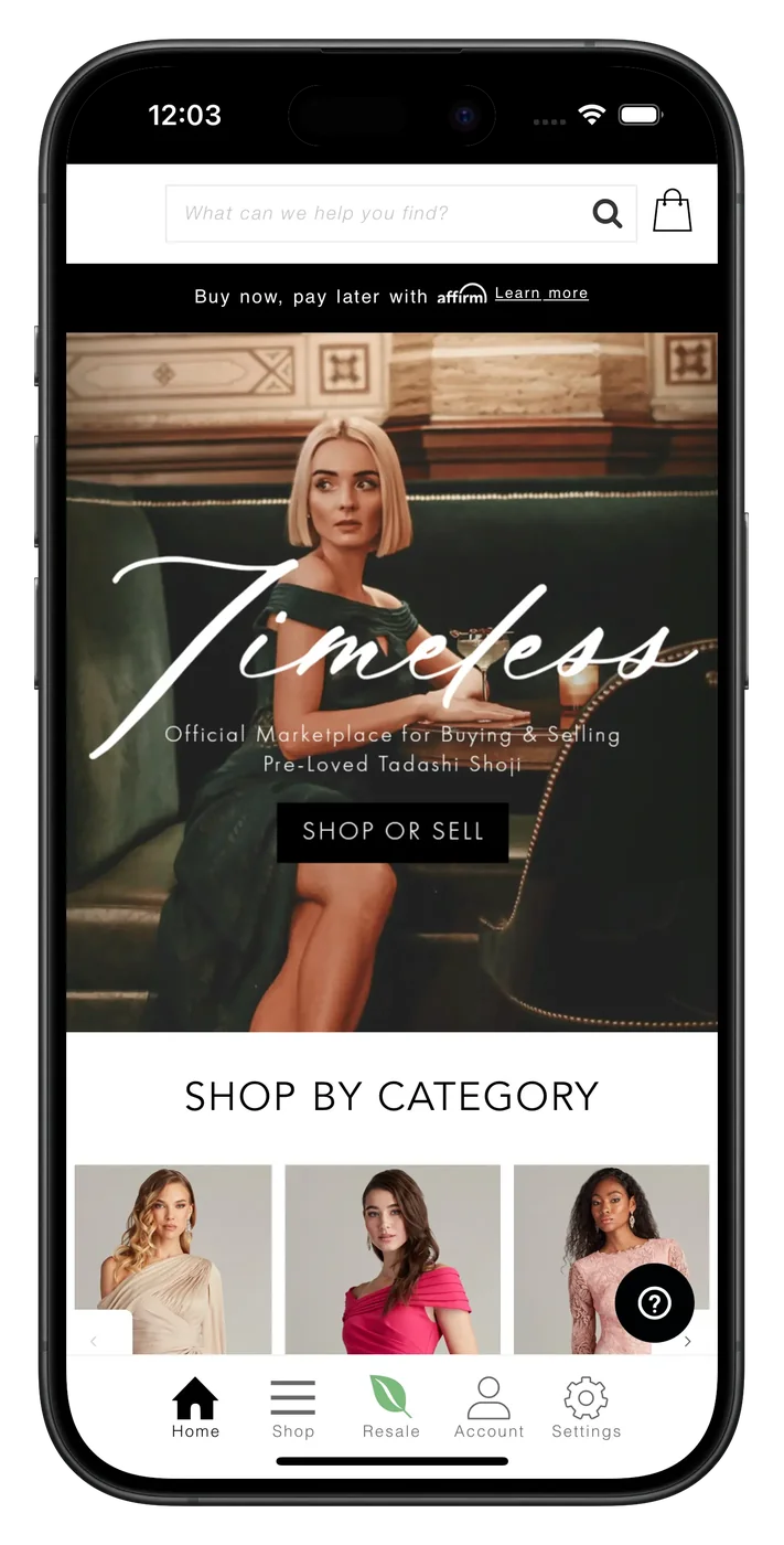Tadashi Shoji mobile app